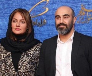 مهناز افشار در کنار محسن تنابنده با مانتوی سفید مشکی