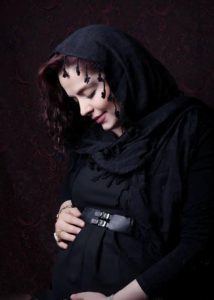 عکس بارداری سپیده خداوردی با لباس مشکی