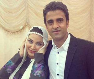 تیپ مهمانی فقیهه سلطانی در کنار همسرش جلال امیدیان