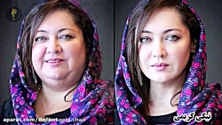 نیکی کریمی با شال گلدار - بازیگران ایرانی اگر چاق بودند