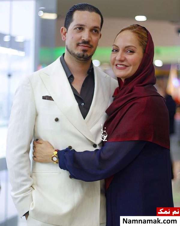 مهناز افشار با شال قرمز و همسرش با کت و شلوار سفید - مهناز افشار عروس شد