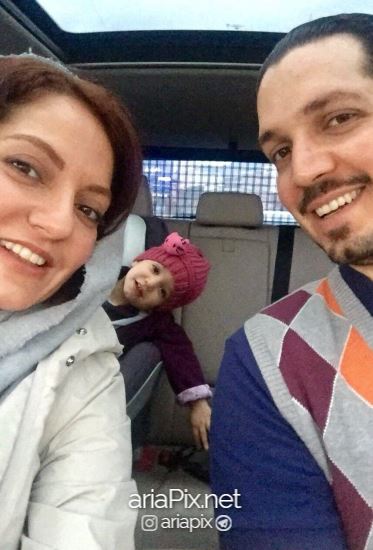 مهناز افشار با همسر و دخترش در ماشین - مهناز افشار عروس شد
