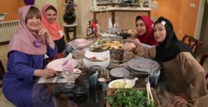 حضور فاطمه گودرزی در شام ایرانی