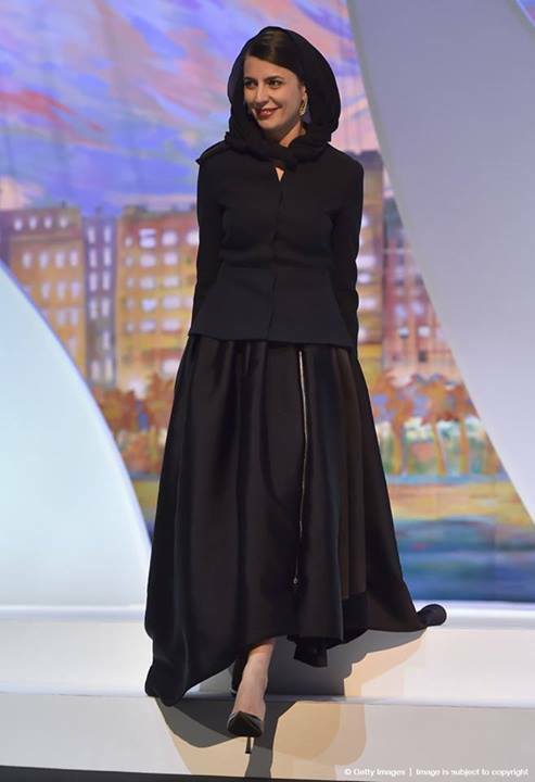 لیلا حاتمی جشنواره کن با لباس مشکی
