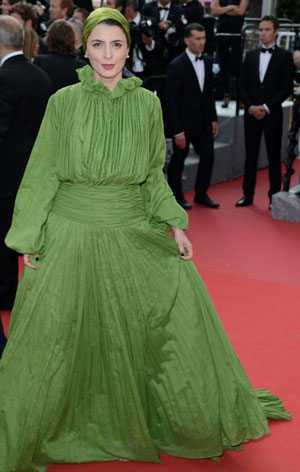لیلا حاتمی جشنواره کن با لباس سبز