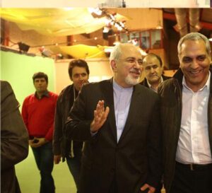 مهران مدیری در کنار محمد جواد ظریف