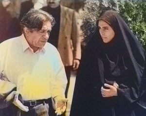 عزت الله انتظامی و بهناز جعفری در فیلم روسری آبی