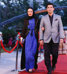شیلا خداداد و همسرش در جشن حافظ