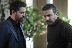شهاب حسینی و امیر آقایی در فیلم «هیس دخترها فریاد نمی زنند»