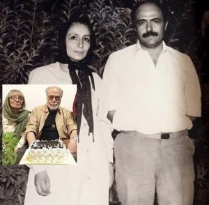 اکبر زنجانپور در کنار همسرش