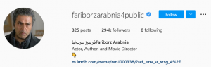 صفحه اینستاگرام فریبرز عرب‌ نیا