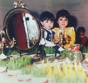 عکس کودکی سمیرا حسن پور و برادرش